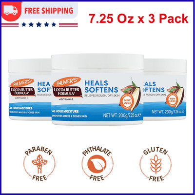 Palmer's Cocoa Butter Formula Daily Skin Therapy Solid Formula Jar - 7.25 Oz x 3
