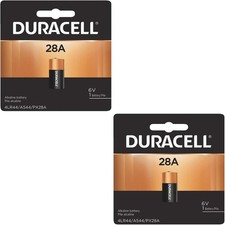 2 Duracell 28A Alkaline 6V Batteries (A544 4LR44 PX28A) - Brand New Sealed