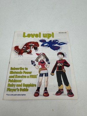 Pokemon Ruby / Sapphire Version  Level Up!  Gameboy Advance Insert AGB-AXVE-USA