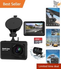 Dual Dash Cam 2.5K Front Rear 1080P Night Vision Loop Recording Parking Monitor