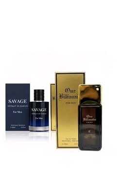 (Pack Of 2) Savage For Men's Eau De Parfum 100 ml/3.4 fl.oz. + One Billionaire