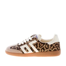 BACK 70 women shoes Cloud P22 sneaker animalier leopard calf hair taupe white