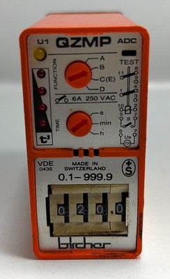 Bircher QZMP ADC-VDE 0435 Time Delay Relay 0.1-999.9