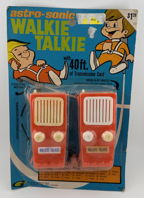 Vintage Astro Sonic Walkie-Talkie Toy Card 1960s Original Package Unopened