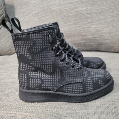 Doc Dr Martens SoftWair Newton Black Reflective Boots Womens Size 5