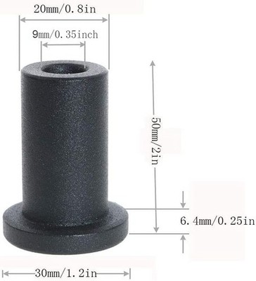 4 Pack 50mm/2inch Sliding Barn Door Spacers Longer Washer Replacement