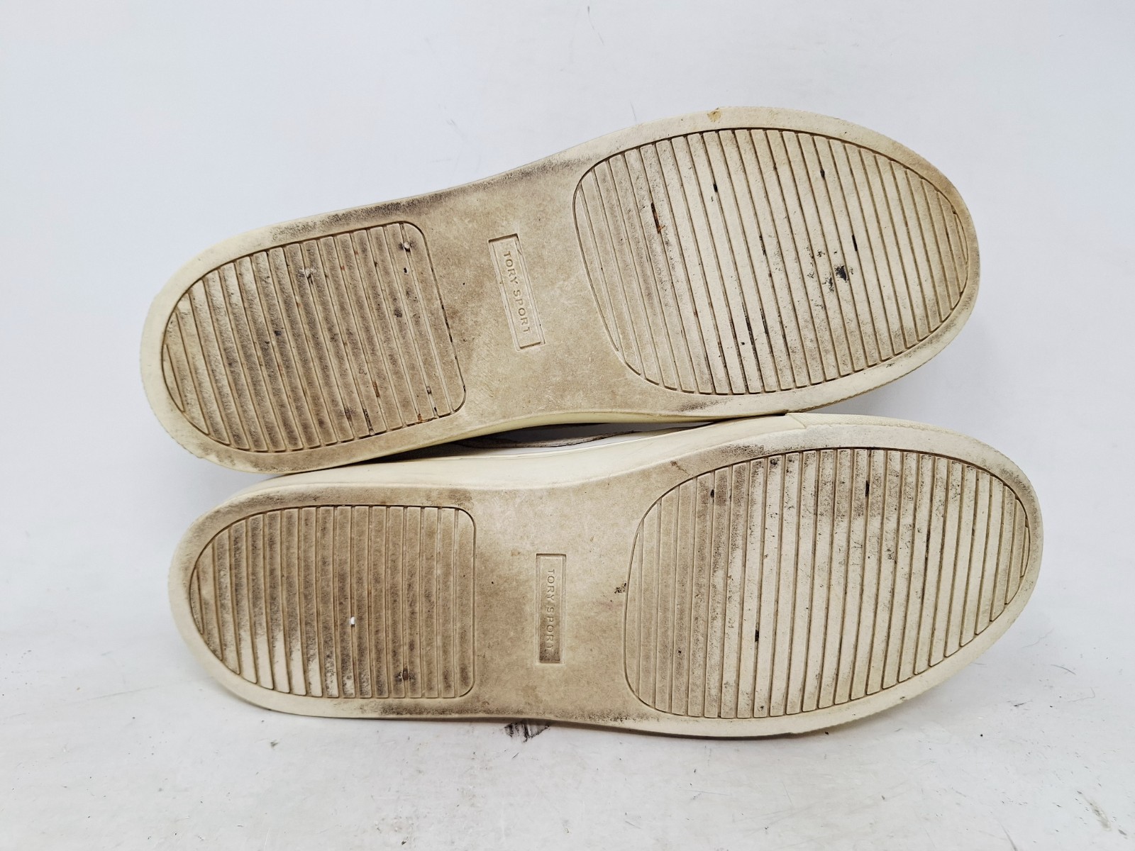 Tory Burch Womens White Leather Tennis Shoes Size 8 thumbnail 9