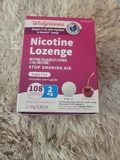 Walgreens Nicotine Lozenges Stop Smoking Aid 108 Ct 2mg Cherry Flavor 06/26 NEW