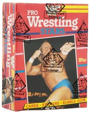 1985 WWF Pro Wrestling Stars Topps Wax Box BBCE Wrapped 36 Packs (HULK HOGAN)(A)