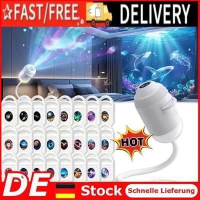 HD Smart Dynamic 5D Holographic Night Light Projector,Plug and Play HD 2-in-1