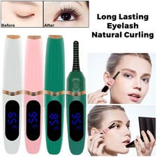USB Rechargeable Electric Heated Eyelash Curler Long Lasting Makeup Tool