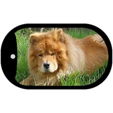 Chow Chow Novelty Metal Dog Tag Necklace 2" x 1"