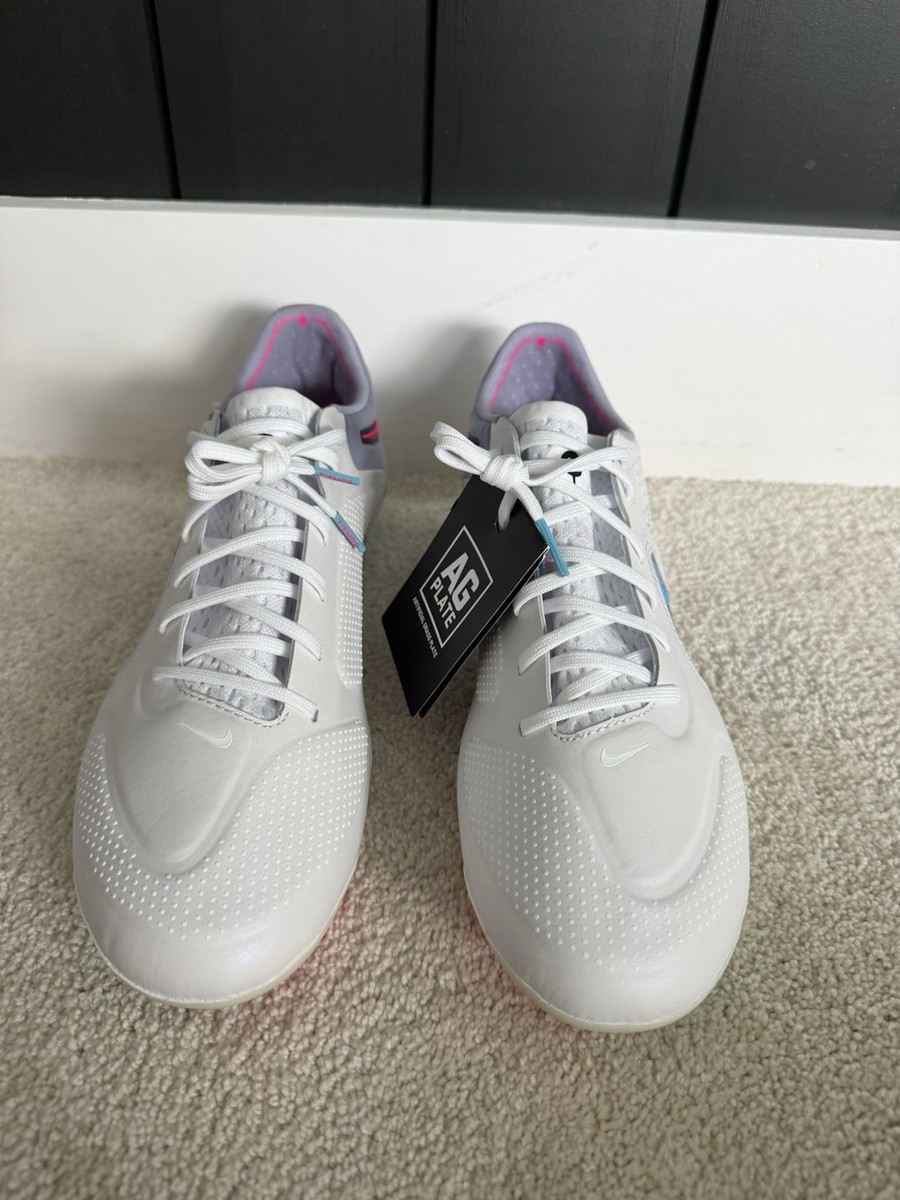 Nike Tiempo Legend 9 Elite AG White Soccer Cleats Men display picture 1