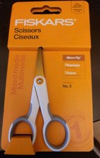 NEW 5" Fiskars Micro Tip Titanium Scissors N5 MIXED MEDIA