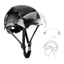 Blak/White Safety Helmet Hard Hat w/ Visor for Construction ABS