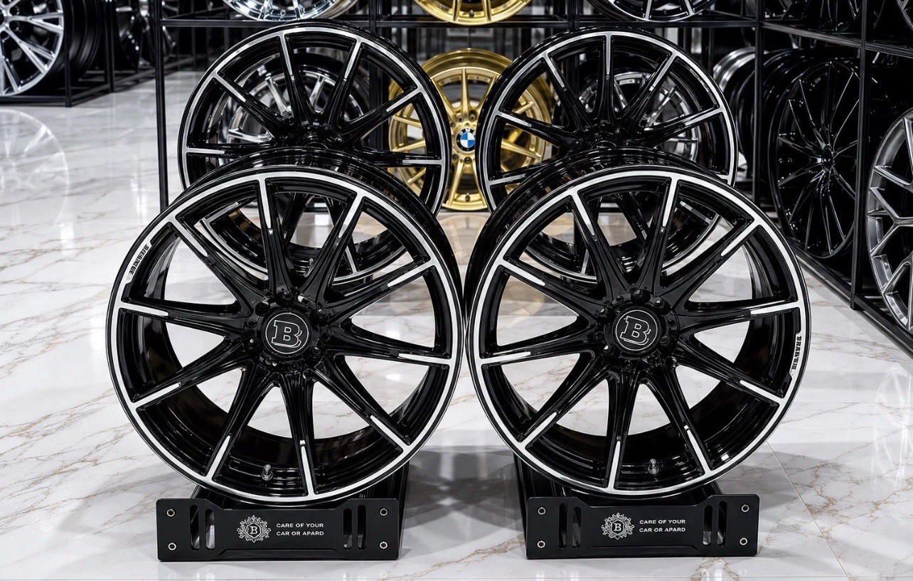  4PCS 20x8.5/9.5 Staggered Set Fits Brabus 5x112 ET35/35 CB66.6 Black MF