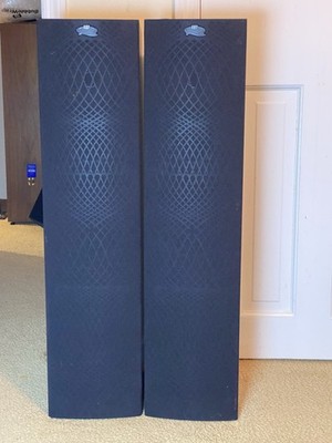 KEF Q55 Vintage Floorstanding Speakers Pair Mahogany Original Owner Excellent