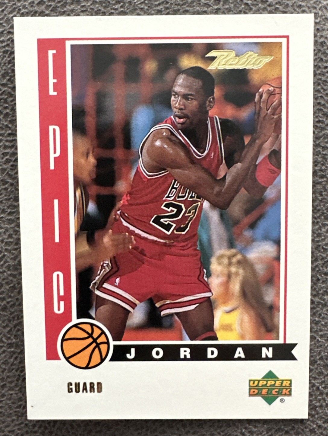 Michael Jordan #J2 Basketball Cards 1999 Upper Deck Retro Epic Jordan trading card — raw and PSA graded price guide