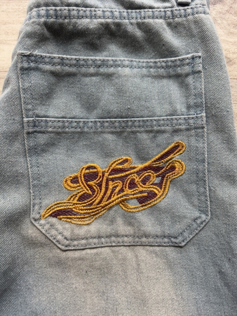 Embroidered Jinco Vintage OTB Wide Leg Jeans Skater Y2K Baggy Sz16