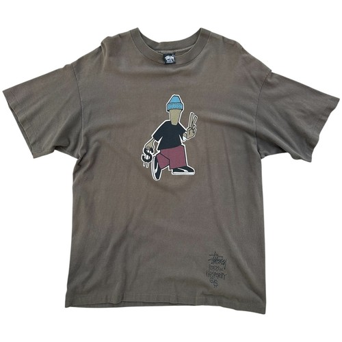 Vintage 90's Stussy Peace and Prosperity Good Condition Rare Design Size XL