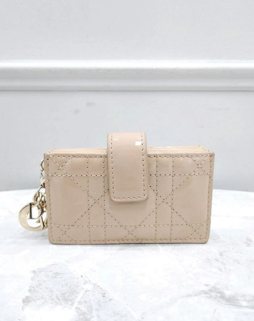 Porte carte accordéon Dior Lady 5 poches couleur sable 71862531