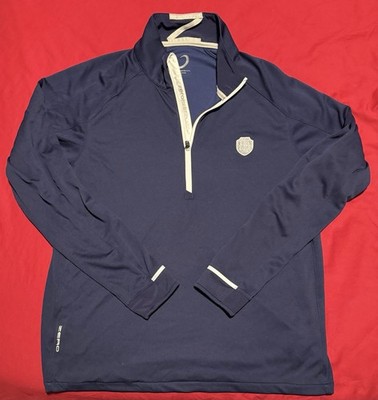 Zero Restriction Mens Large Z500 1/4 Zip Navy Loch Lloyd Country Club KC