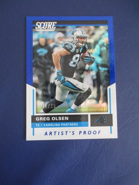 2017 Score Artist's Proof Parallel #100 Greg Olsen  Panthers /35