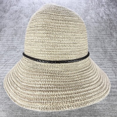 LL Bean Pistil Sun Hat Straw Paper Braid Brown Floppy Bucket Cap Beach Garden
