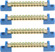 Terminal Bus Bar Terminal Block Brass Wire Screw Terminal, 12 Positions Screw Br