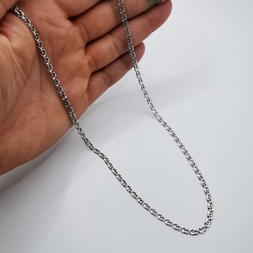 Vintage feine 925 Sterling Silber 4 mm Halskette Herren Damen signiert 23,82 Zoll - Bild 6 von 7