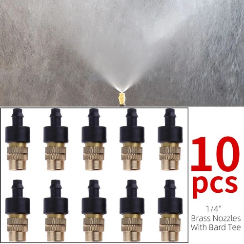 Misting Cooling System Garden Irrigation Watering 1/4 Brass Atomizer Adjustable - Bild 7 von 41