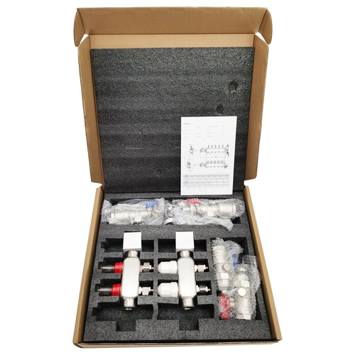 2-Branch PEX Radiant Floor Heating Manifold Set Water Distributor - Picture 1 of 22