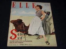1953 APRIL 20 ELLE MAGAZINE - FRENCH TEXT VINTAGE FASHION ISSUE - L 15956