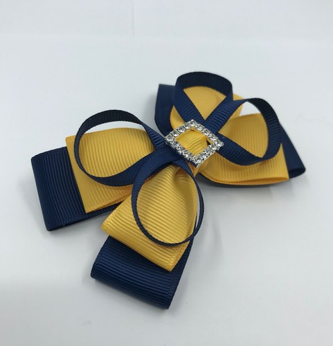 Navy and Yellow Gold School Hair Accessories - Picture 34 of 72