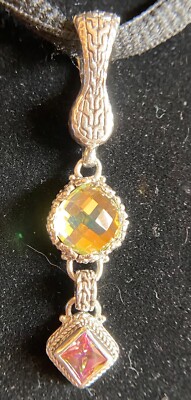 Sarda, Bali Handmade,  Zero Mercury  QTZ/ Bali Sunrise Topaz & Sterling Enhancer