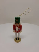 Set Of 8 Michaels Small Nutcracker Soldier Holiday Ornament White Beard Green D9