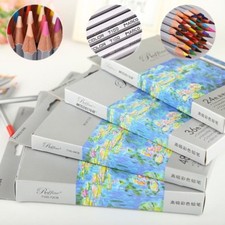 24/36/48/72Pcs Soft Core Art Colored Pencils Wooden Wax Based Drawing Supply 2B