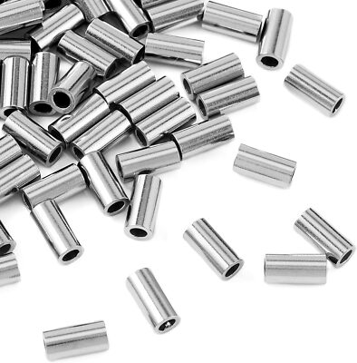 200x Stainless Steel Solid Tube Spacer Beads for DIY Jewelry Making Findings