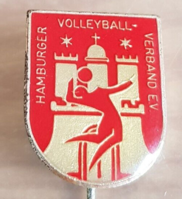 alte Anstecknadel Abzeichen Hamburger Volleyball Verband E.V.