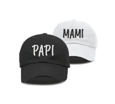 Custom Embroidered PAPI and MAMI Baseball Dad Hat