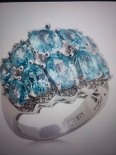 Colleen Lopez Blue Topaz & Zircon Silver 925 ...