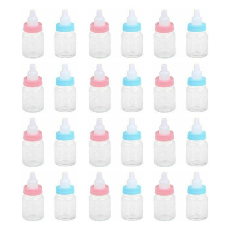 24/48pcs/set Fillable Bottles for Baby Shower Favors Party Decorations Girl Boy