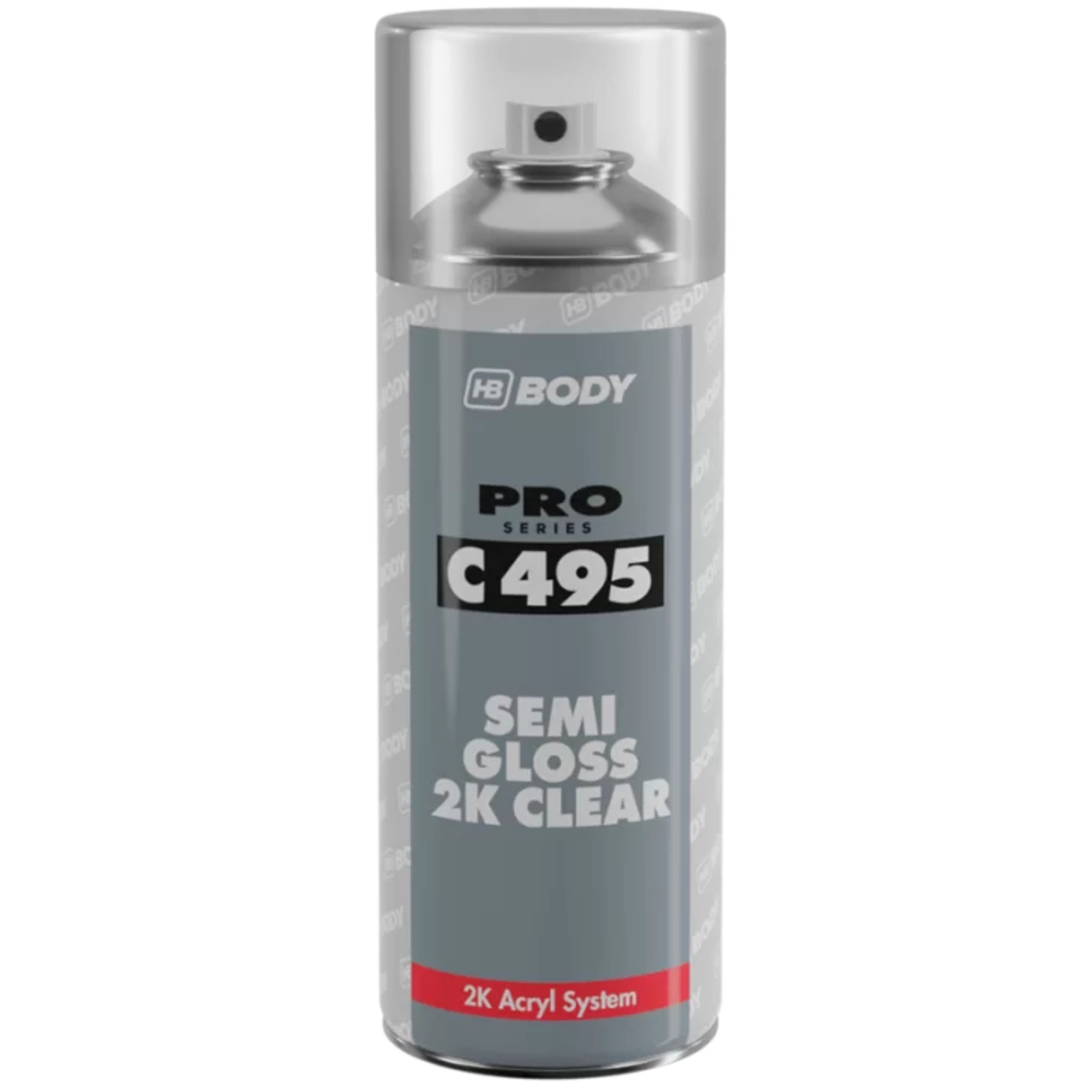 HB BODY C495 2K Clear Semi Gloss Aerosol Spray Transparent Fast Hardening 400ml