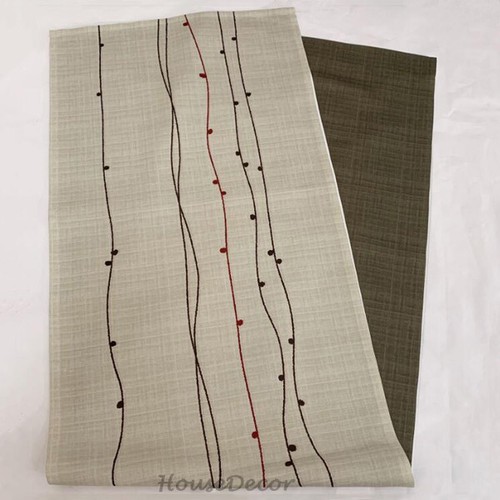 Japanese Noren Room Doorway Divider Drapes Door Curtain Green Two Circle Print - Picture 2 of 4