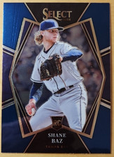 2022 Panini Select Baseball Shane Baz #107 Blue Premier Level Tampa Bay Rays RC