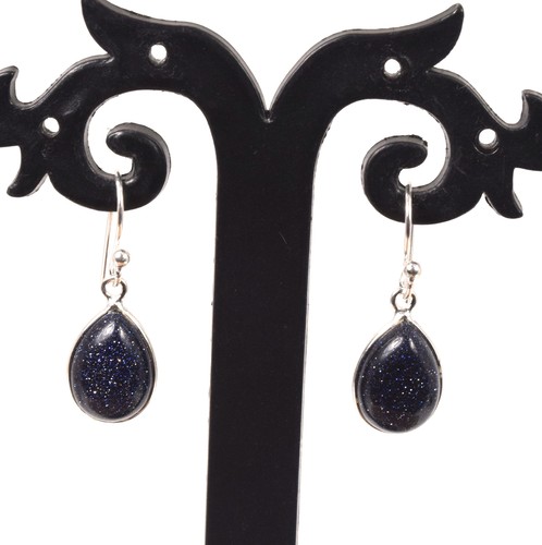 925 Solid Sterling Silver Green Onyx,Garnet Multi Stone Hook Earring Ji760 - Picture 73 of 81