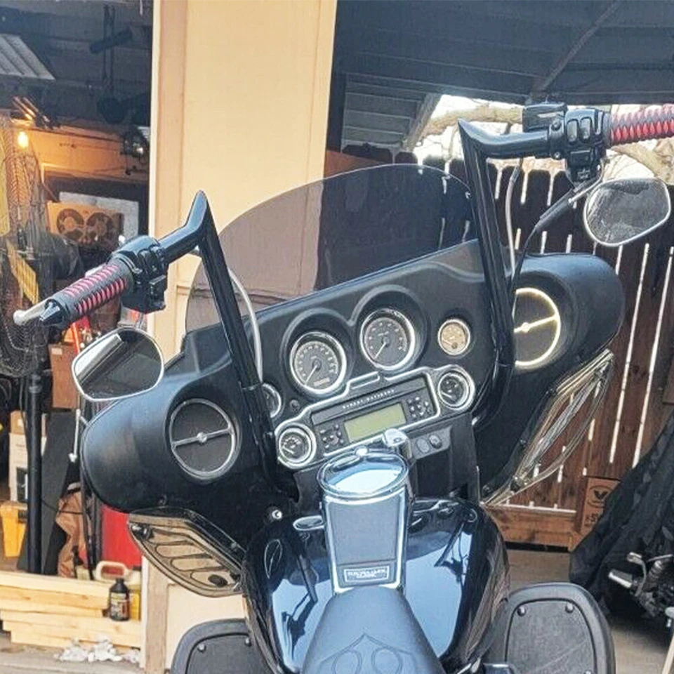 Manillar de barra Meathook Ape de 10" 12" 14" para Harley 1986-2023 Street Electra Glide Foto 4 de 4