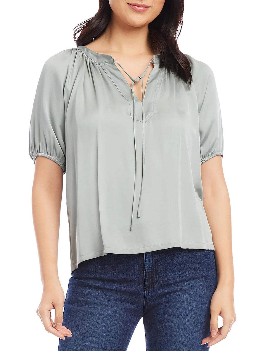 karen kane tie dye peasant top