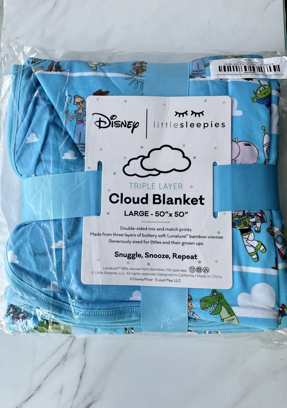 Little Sleepies LS Disney Pixar Toy Story Pals Large Cloud Blanket NEW