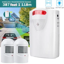 Wireless Doorbell Driveway Security Alarm System PIR Motion Sensor For Home E9I0
